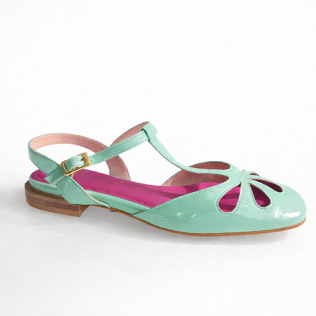 Zapato charol menta.