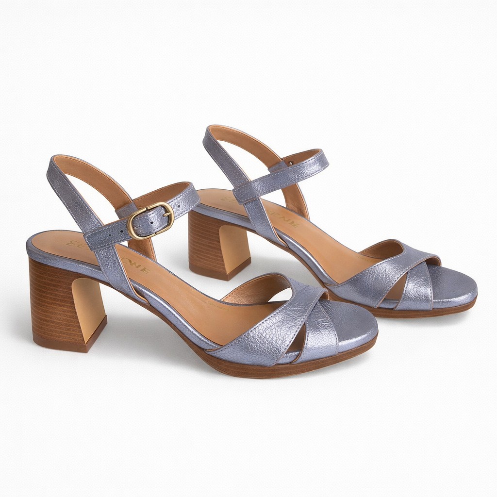 Sandalia ,tacón madera. - Imagen 2