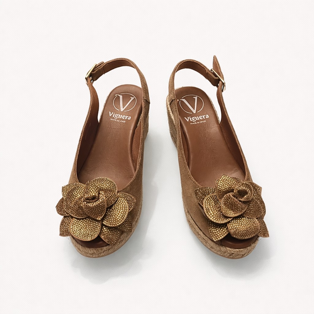 Cuña yute camel. - Imagen 3