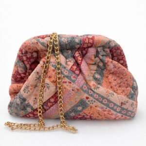 Bolso clutch acolchado patchwork