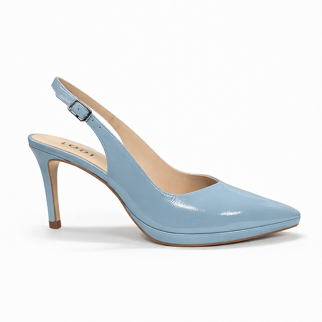 NUEVA COLECCIÓN. (zapato de muestra) Salón charol azul