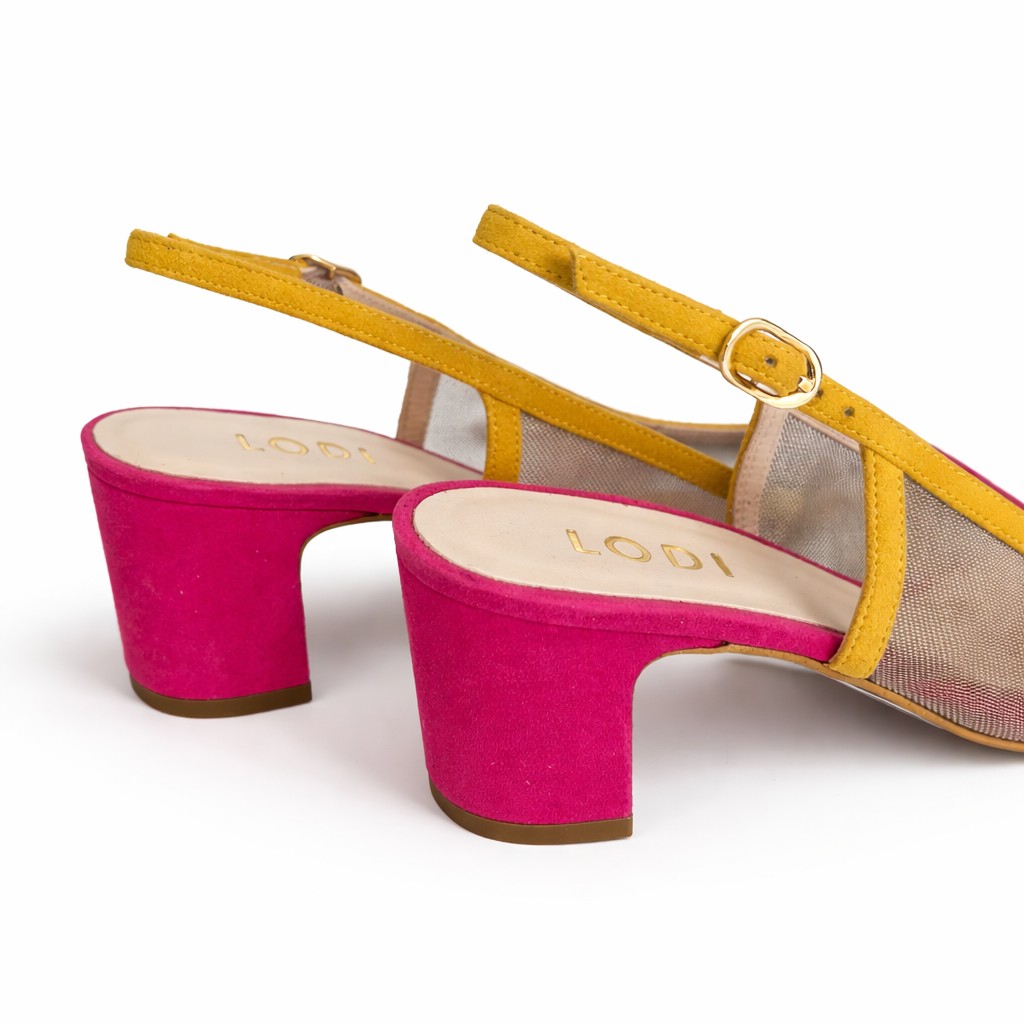 NUEVA COLECCIÓN. (zapato de muestra) Zapato destalonado multicolor. - Imagen 3