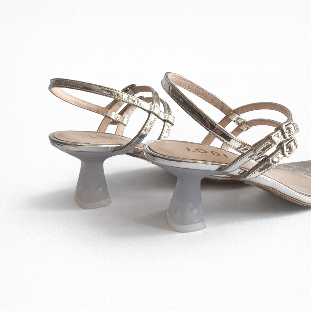 NUEVA COLECCIÓN. (zapato de muestra) Sandalia plata brillo (copia) - Imagen 4