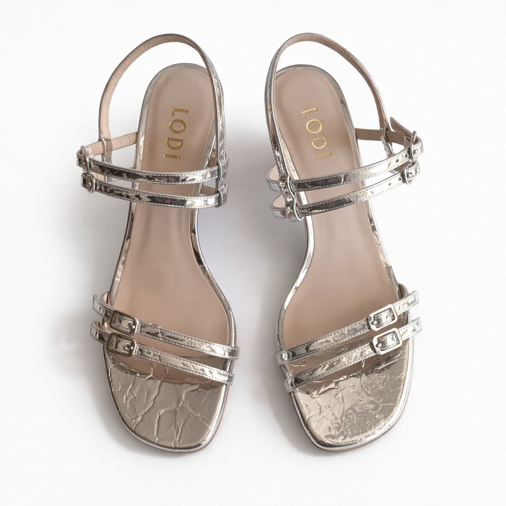 NUEVA COLECCIÓN. (zapato de muestra) Sandalia plata brillo (copia) - Imagen 5