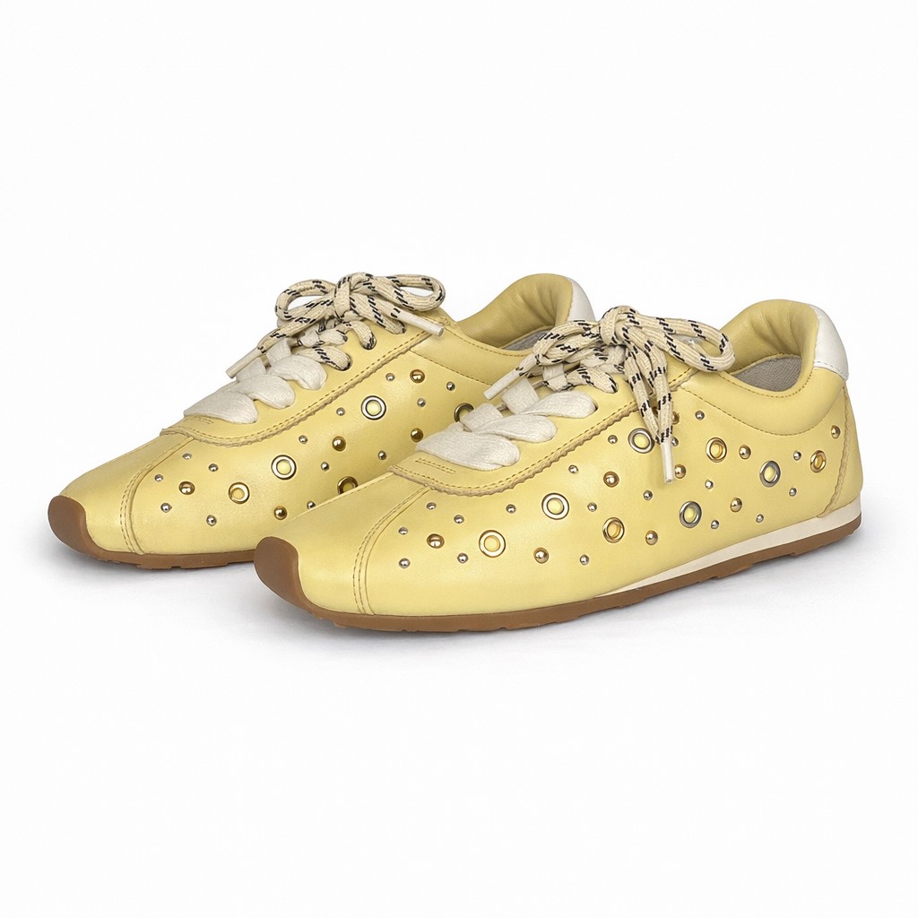 NUEVA COLECCIÓN. (zapato de muestra) Deportiva amarilla suave - Imagen 2