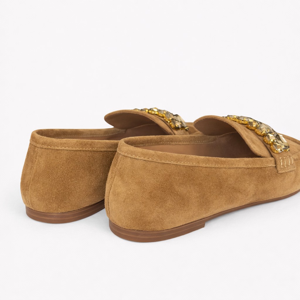 NUEVA COLECCIÓN. (zapato de muestra) Mocasín ante joya - Imagen 3