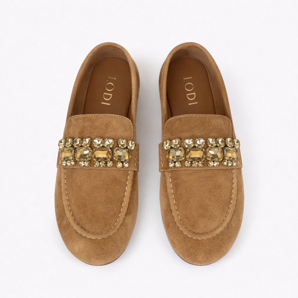 NUEVA COLECCIÓN. (zapato de muestra) Mocasín ante joya - Imagen 4