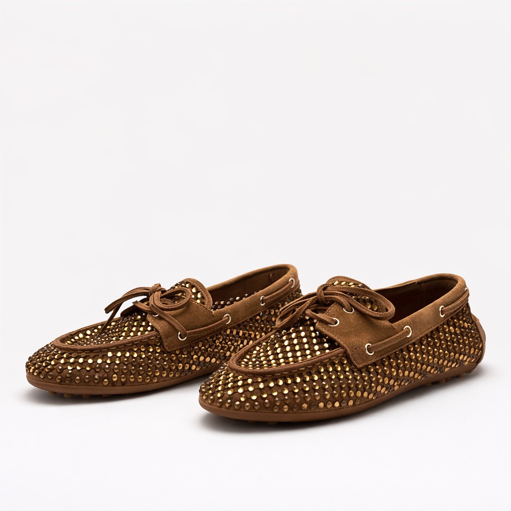 NUEVA COLECCIÓN. (zapato de muestra) Mocasín camel ante - Imagen 3