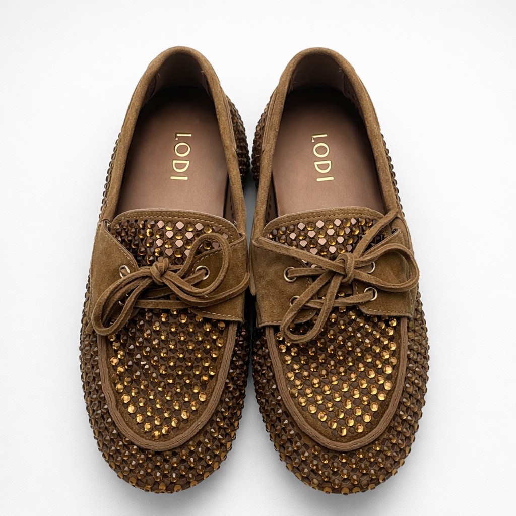 NUEVA COLECCIÓN. (zapato de muestra) Mocasín camel ante - Imagen 4