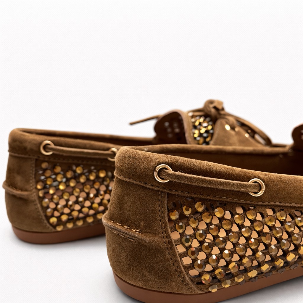 NUEVA COLECCIÓN. (zapato de muestra) Mocasín camel ante - Imagen 6