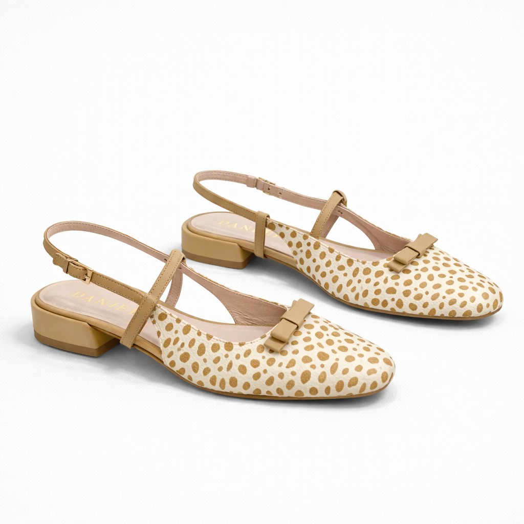 Nueva colección. Zapato destalonado print beige - Imagen 2