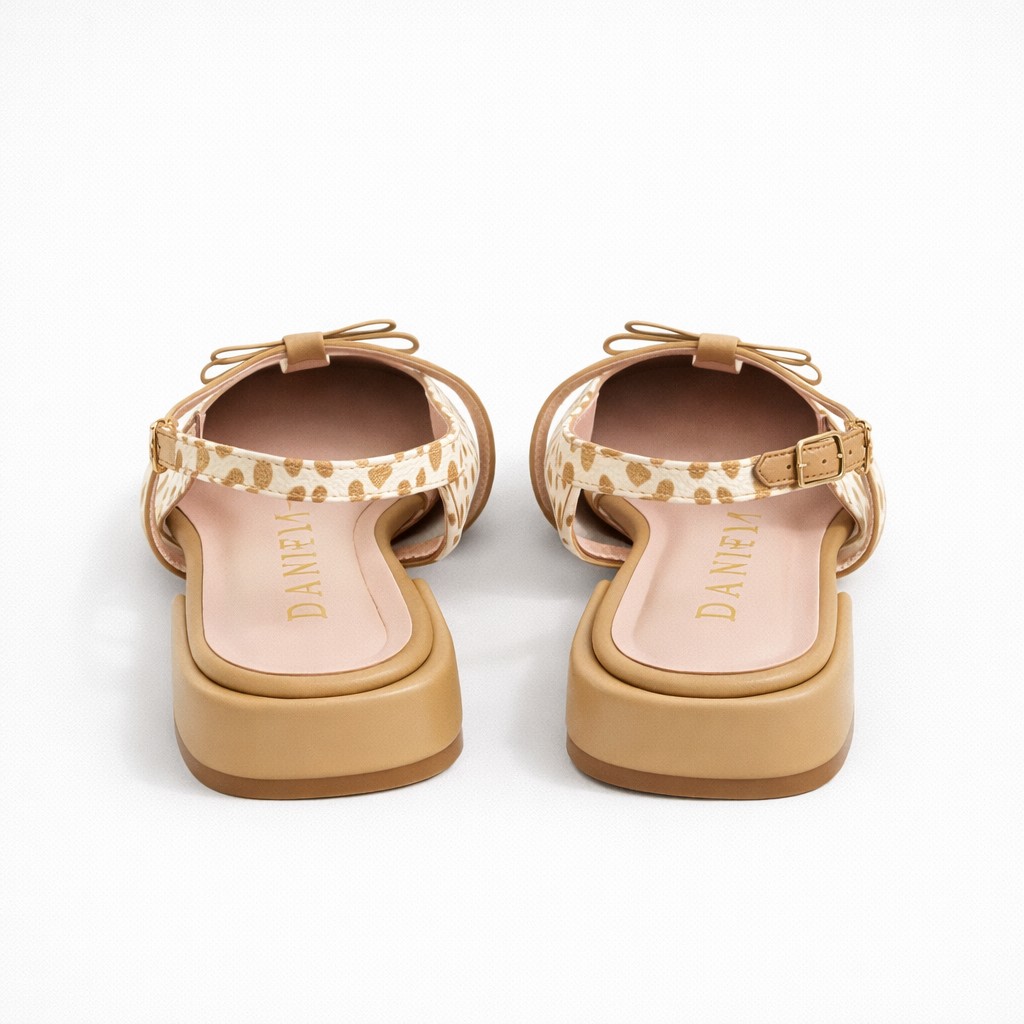 Nueva colección. Zapato destalonado print beige - Imagen 3