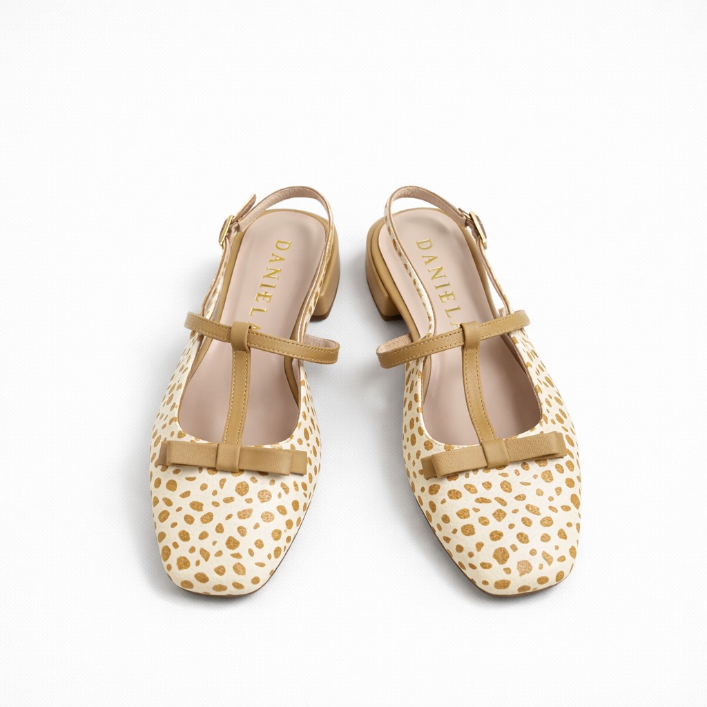 Nueva colección. Zapato destalonado print beige - Imagen 4