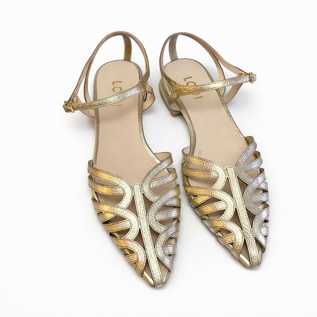 NUEVA COLECCIÓN. (zapato de muestra) Sandalia red oro - Imagen 2