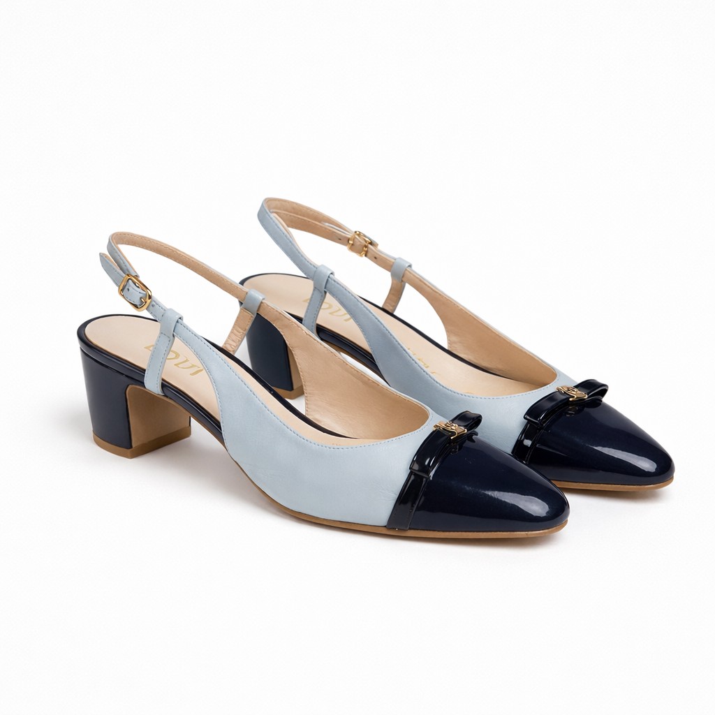 NUEVA COLECCIÓN. (zapato de muestra) Zapato marino y cielo. - Imagen 2
