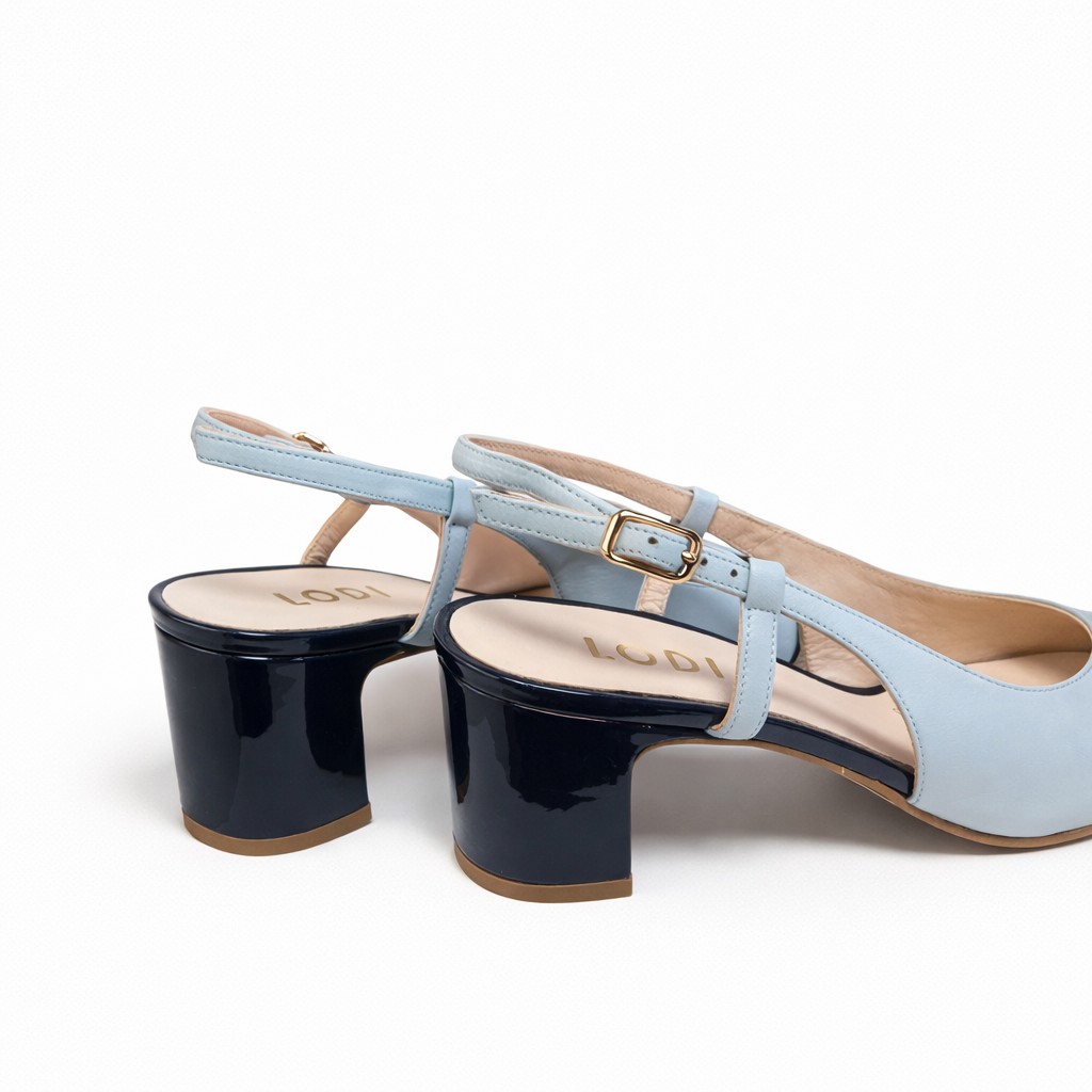 NUEVA COLECCIÓN. (zapato de muestra) Zapato marino y cielo. - Imagen 3