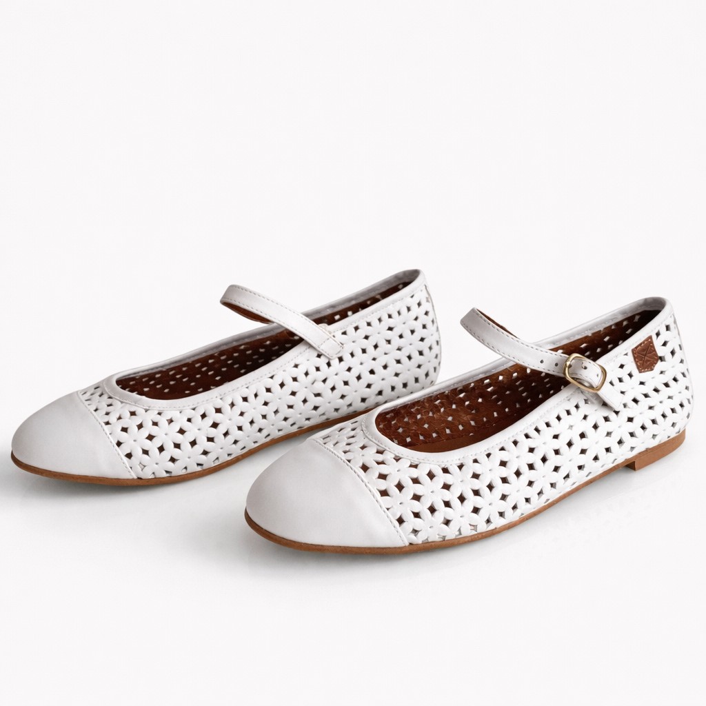 Bailarina blanca calada - Imagen 3