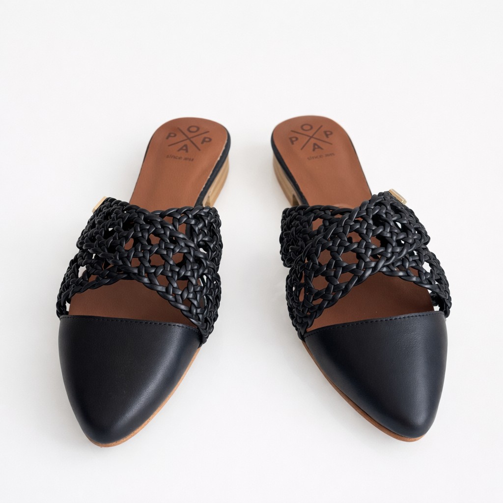 Mule negra trenzada - Imagen 4