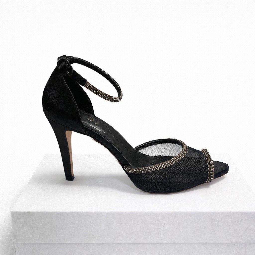 NUEVA COLECCIÓN (zapato de muestra) Salón negro transparante
