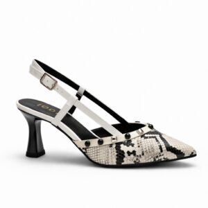 NUEVA COLECCIÓN. (zapato de muestra) Salón destalonado print tachas