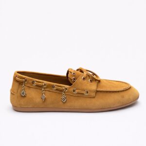 NUEVA COLECCIÓN. (zapato de  muestra) Mocasín camel ante