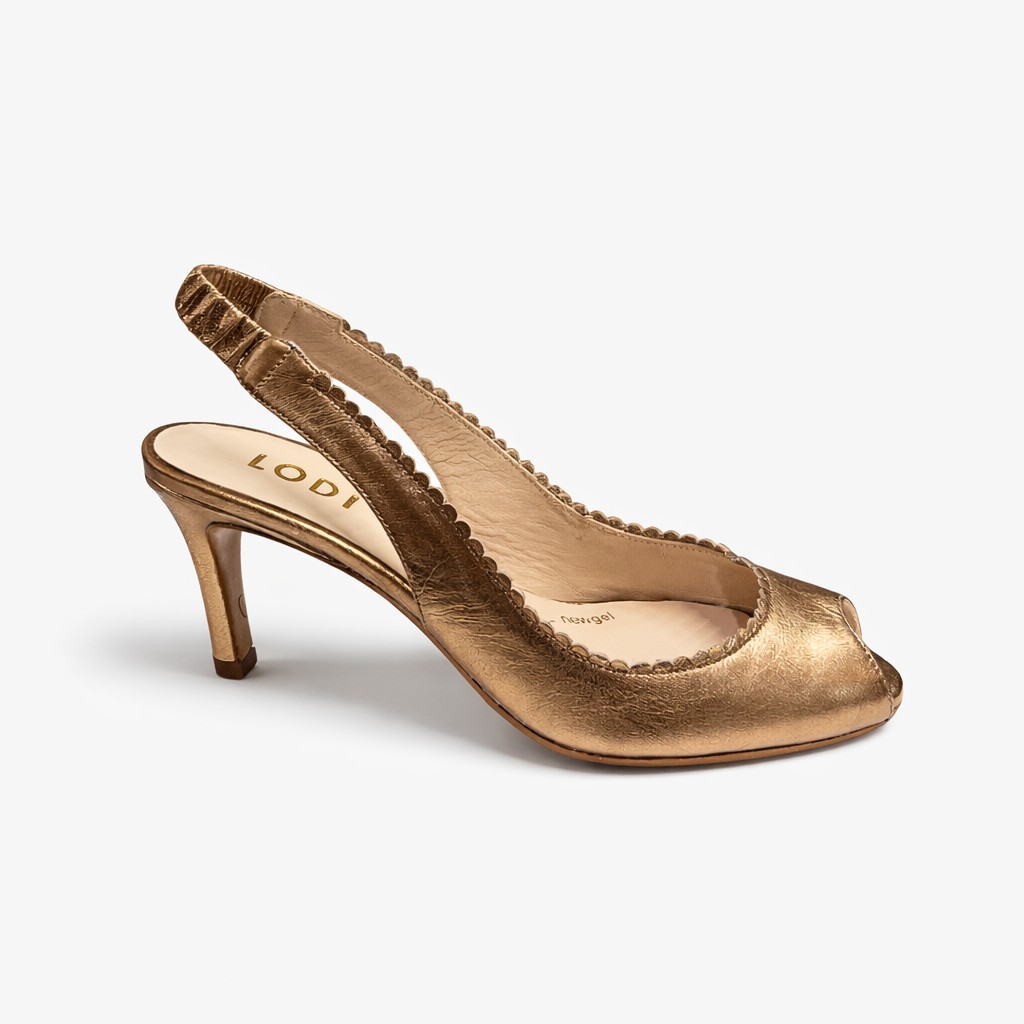 NUEVA COLECCIÓN. (zapato de muestra) Sandalia fiesta metalizada