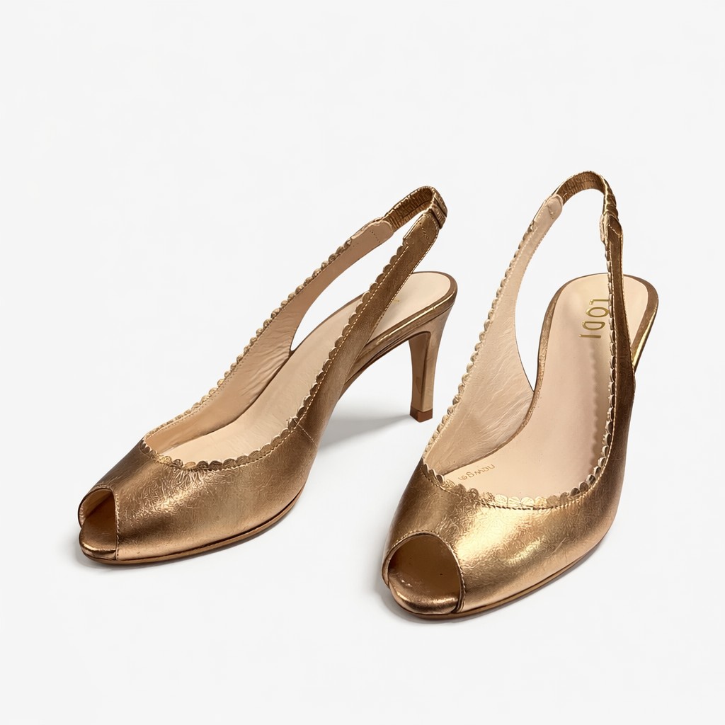 NUEVA COLECCIÓN. (zapato de muestra) Sandalia fiesta metalizada - Imagen 5