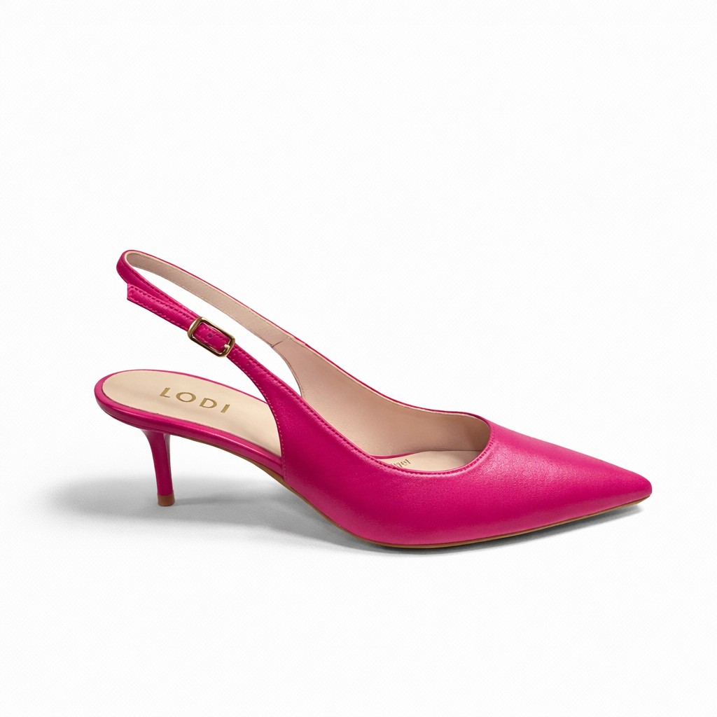 NUEVA COLECCIÓN. (zapato de muestra) Salón destalonado fucsia (copia)