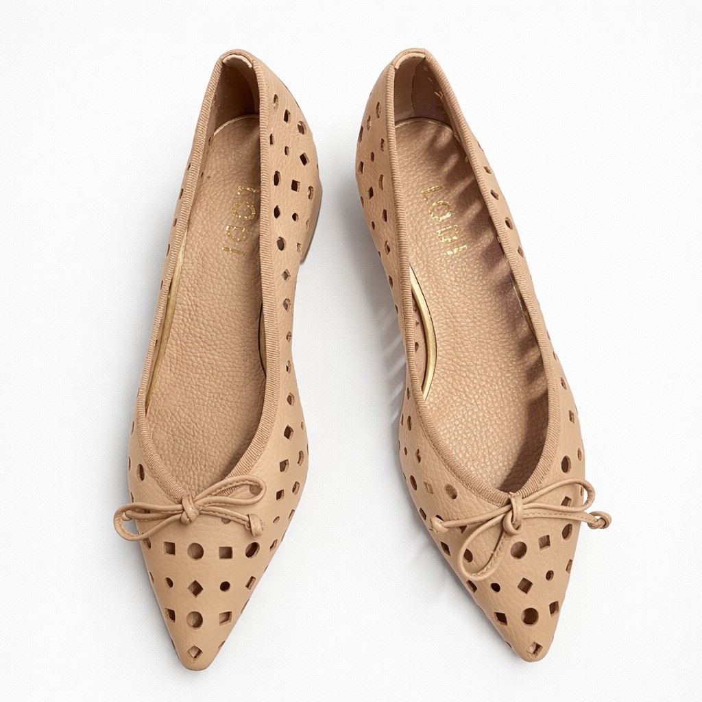 NUEVA COLECCIÓN. (zapato de muestra) Zapato calado beige - Imagen 6