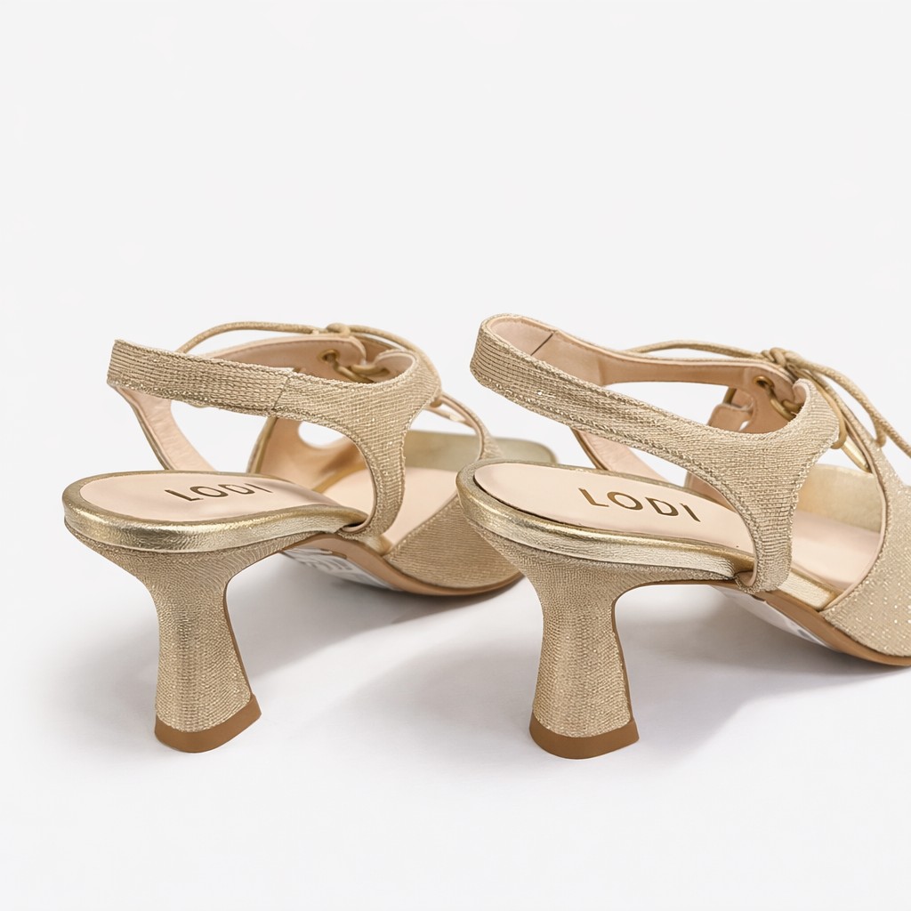 NUEVA COLECCIÓN. (zapato de muestra) Sandalia fiesta oro - Imagen 3
