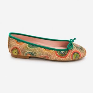 Bailarina estampada verde