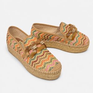 Mocasín multicolor yute