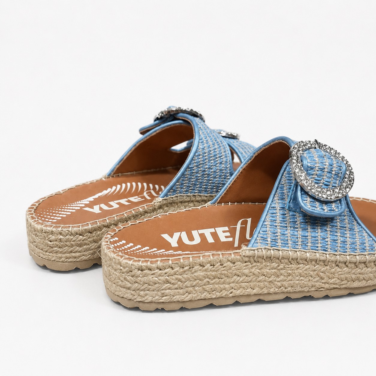 Sandalia yute plana denim - Imagen 4