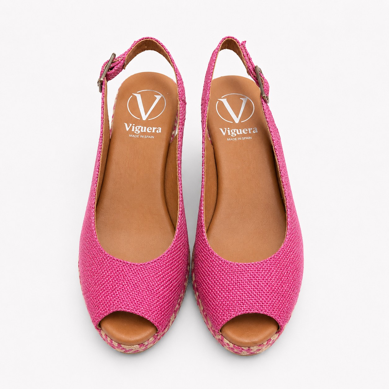 Sandalia yute cuña fucsia - Imagen 3