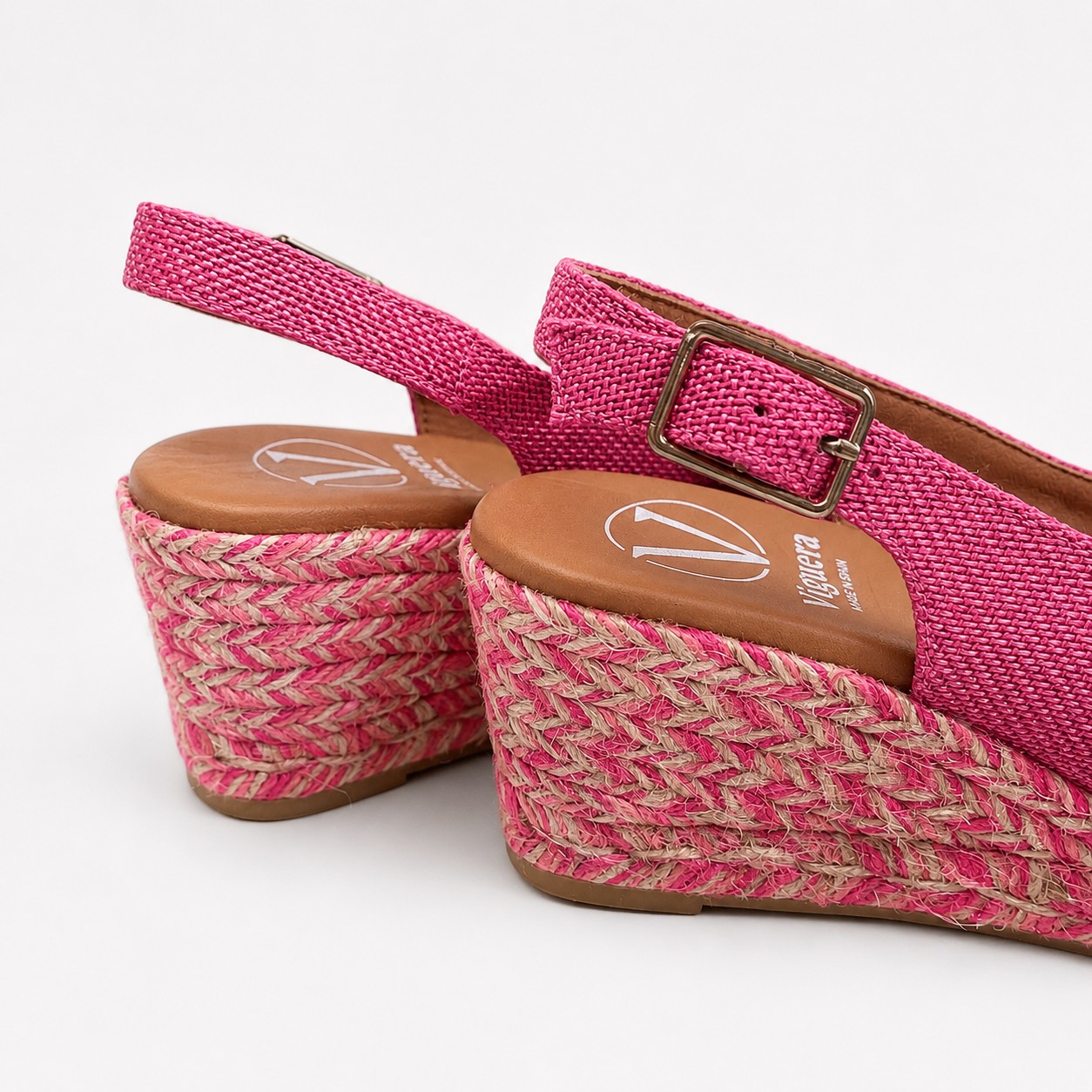 Sandalia yute cuña fucsia - Imagen 4
