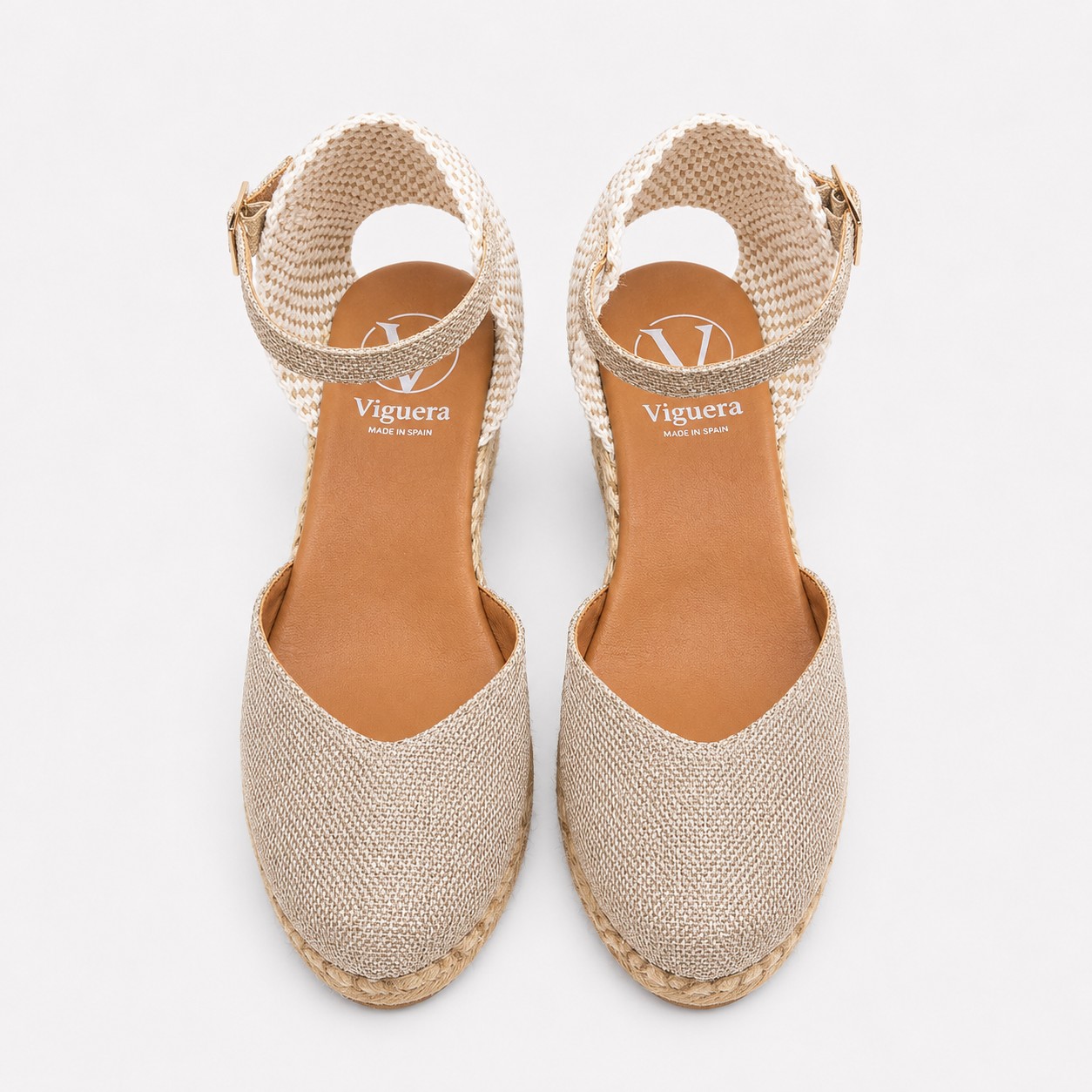 Alpargata de cuña yute beige - Imagen 3