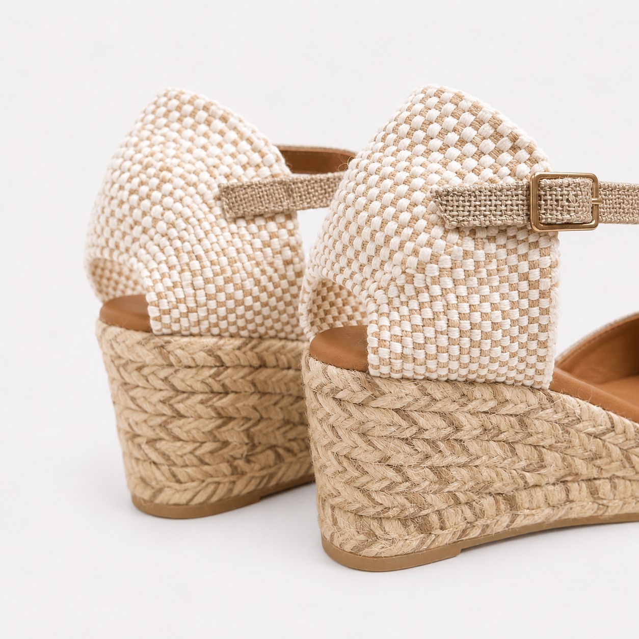 Alpargata de cuña yute beige - Imagen 4