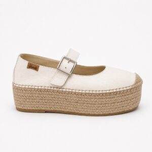 Alpargata yute blanco roto