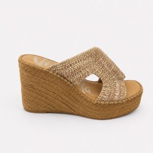Sandalia tipo mule yute cuña