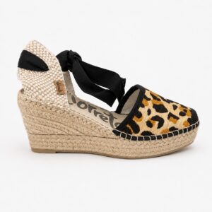 Alpargata cuña yute animal print