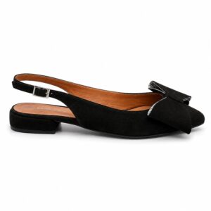 Bailarina ante lazo negra. DANIELA SHOES