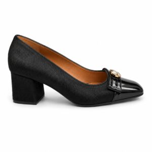 Salón negro pelo potro. DANIELA SHOES