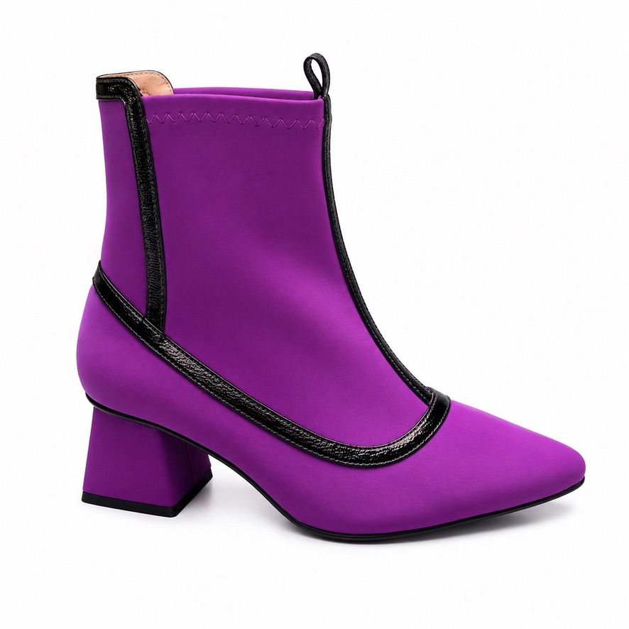 Botín morado neopreno.