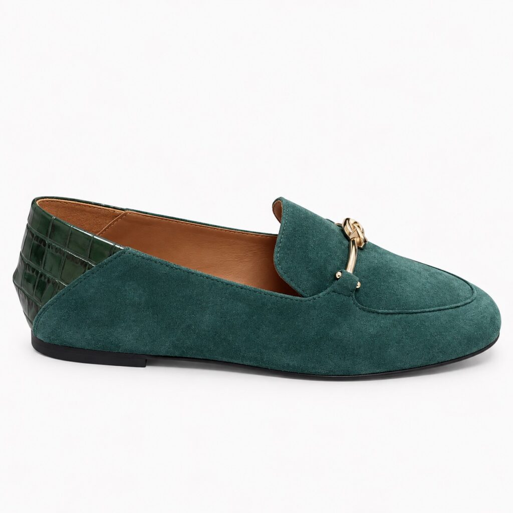 Mocasín verde ante. DANIELA SHOES