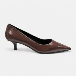 NUEVA COLECCIÓN. Salón marrón tacón bajo. (zapato de muestra)