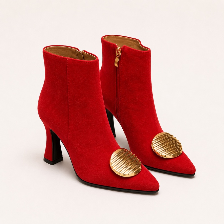 Botín rojo ante - Imagen 3