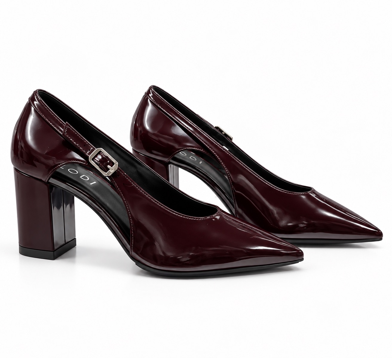 NUEVA COLECCIÓN. Salón charol burdeos hebilla. (zapato de muestra) - Imagen 4