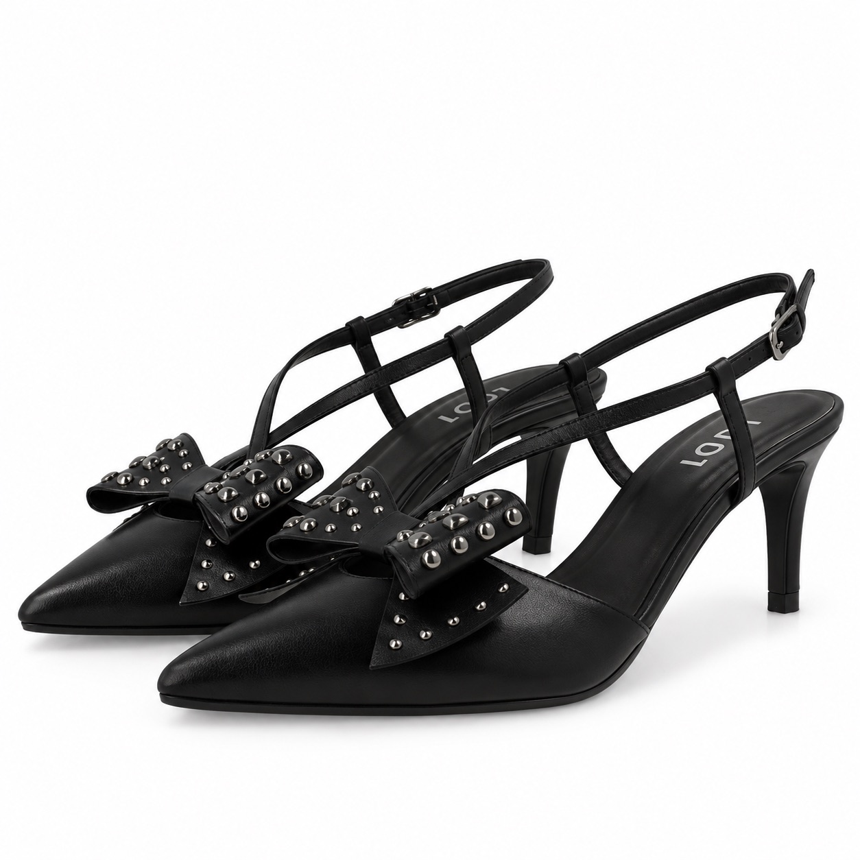 NUEVA COLECCIÓN. Salón negro lazo. (zapato de muestra) - Imagen 2