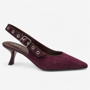 NUEVA COLECCIÓN. Salón destalonado burdeos. (zapato de muestra)