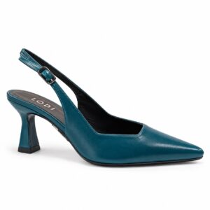 NUEVA COLECCIÓN. Salón destalonado azul petróleo. (zapato de muestra)
